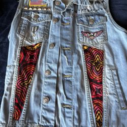 Denim Jeans Men’s Sleeveless Jacket Medium 