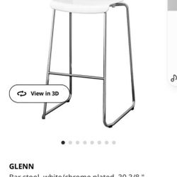 Ikea white Bar Stool