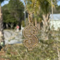 Money Sign Necklace & Rope Chain