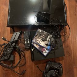 PS4, Monitor, Controller And Games