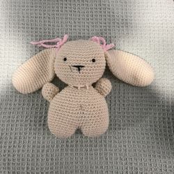 Small Cute Handmade Knitted Bunny 