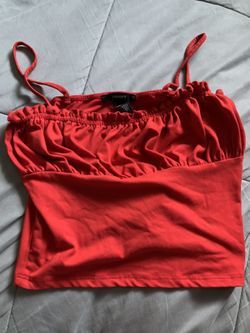 Red Scrunched Shirt