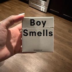New boy smells perfumes