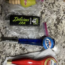 Keg Tap Handles Amstel Light, Wyders, Stone Delicious, Miller lite