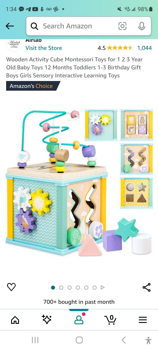 Brand new Wooden Activity Cube Montessori Toys, premium quality. 