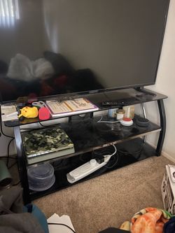 Glass TV stand