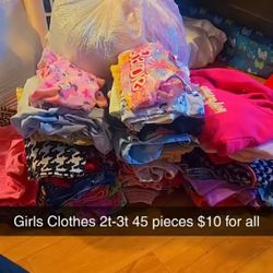 Girls Clothes 2t-3t 45 Pieces 