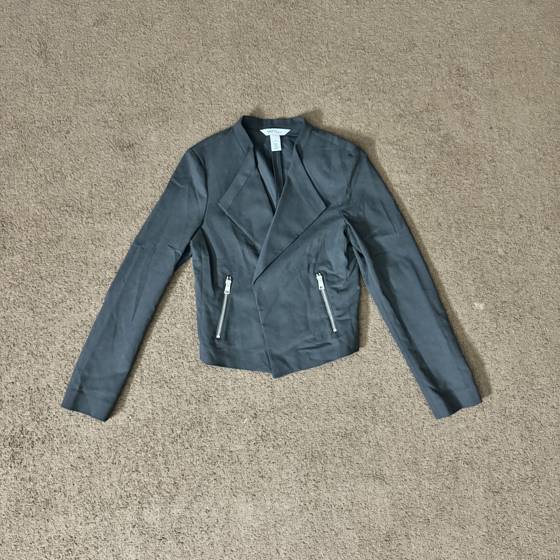 Cropped Blazer Color Black