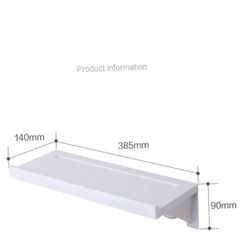 OFFSCH 1pc Suction Cup Wall Mounted Shelf, White