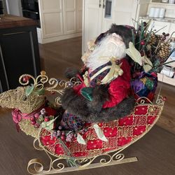 Bombay Antique Santa Sleigh Ride