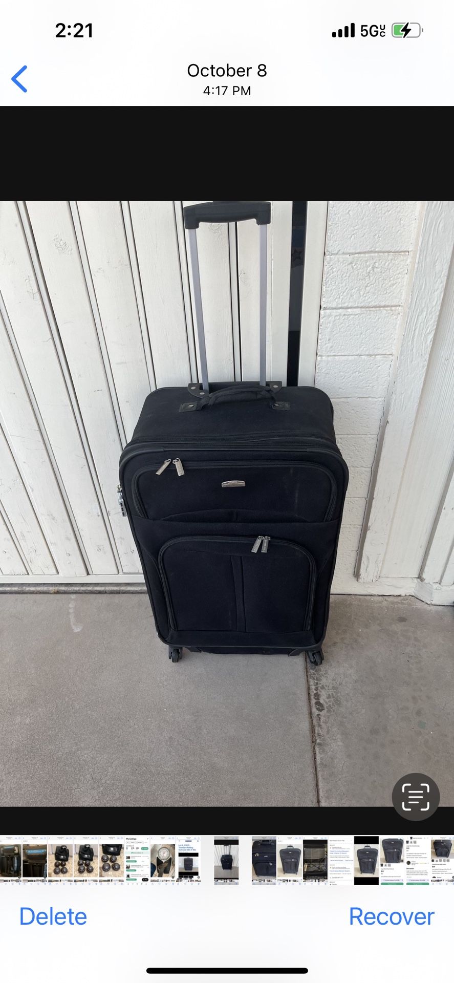 Lg Clean Suitcase On Casters
