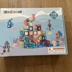 Magblock 176 Pcs Tiles And Marble Run
