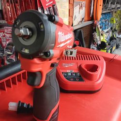 Milwaukee M18 FUEL Brushless 3/8" Friction Ring Impact Wrench with 2.0 Ah Battery and Charger 