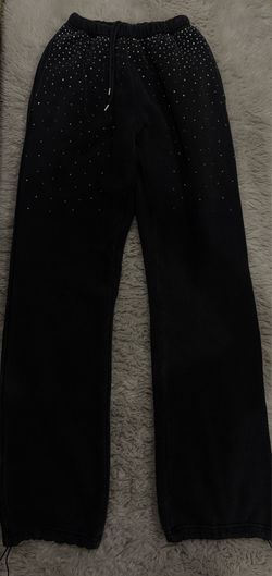 Hidden Cult Grey Rhinestone Flare Sweatpants