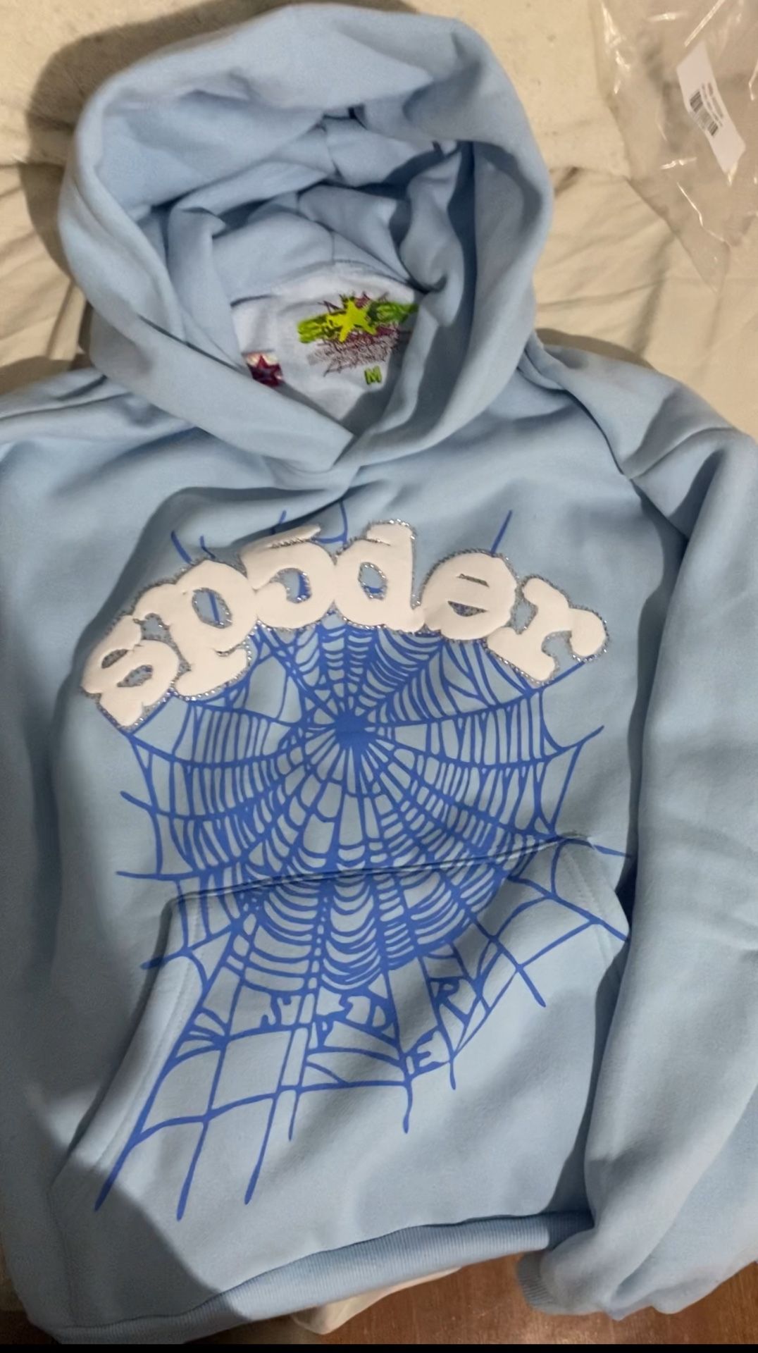 Sky Blue Sp5der Hoodie