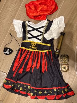 Pirate Girls Dress Costume 4T / Disfraz de Pirata Halloween Renaissance Birthday