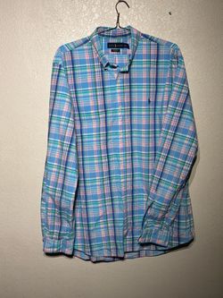 Polo Ralph Lauren Button Down Shirt Mens 2XLT Multicolor Plaid Stretch Cotton