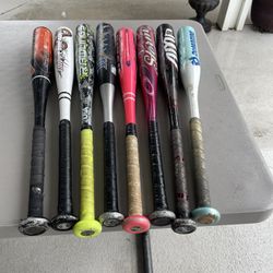 8 Baseball ⚾️ Bats 24 And 25 Inch In Good Condition