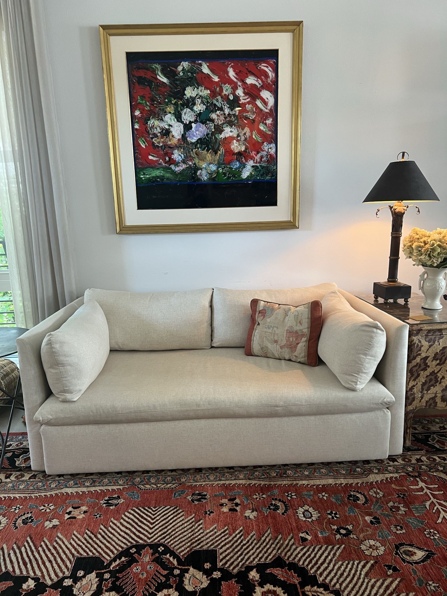 West Elm 72” Shelter Sofa W/ Bench Seat