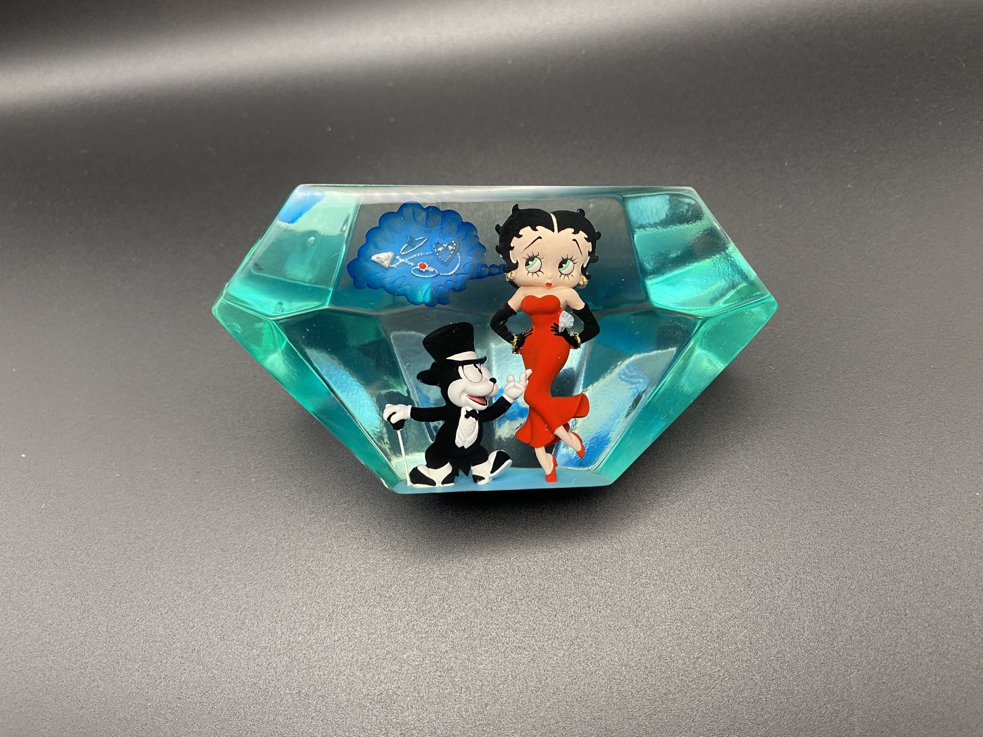 Westland Giftware Rare Collectible Betty Boop & Bimbo Diamond Resin Paperweight