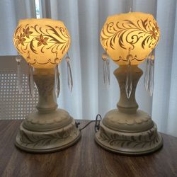 Vintage Mantle Lamps $75.00 OBO Both Work Excellent Condition 