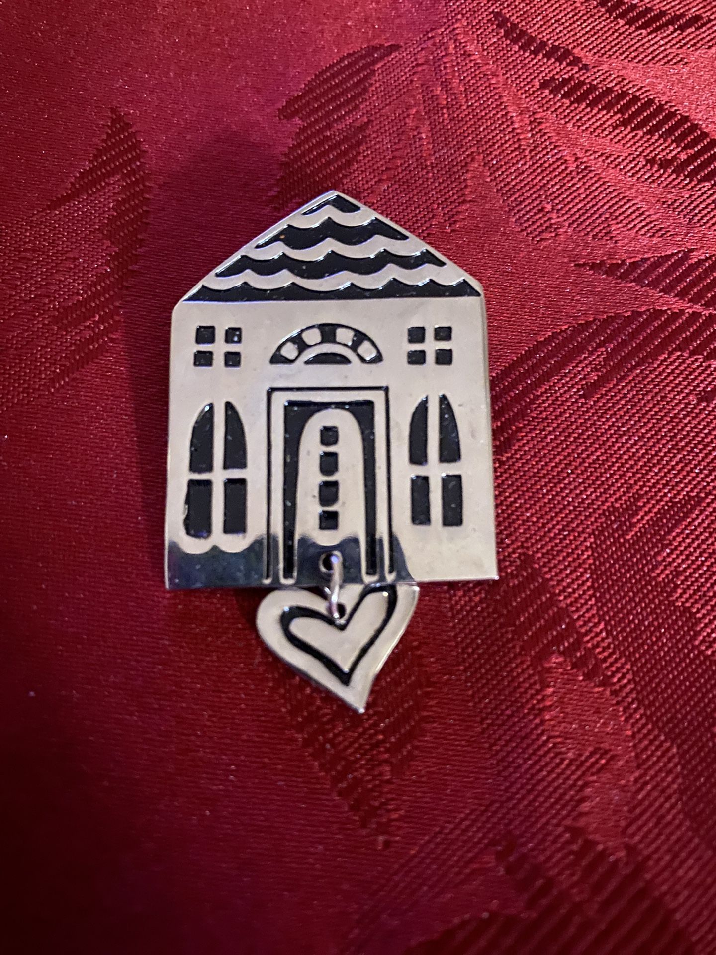 Silver Tone “Love Home “ Brooch