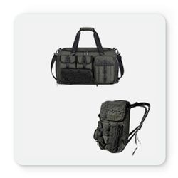 Versatile 4-in-1 duffel bag- Green/black Available 