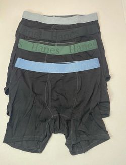 Hanes Originals Boys' SuperSoft Boxer Underwear, Black, 4-Pack size M (8-10)  AJ