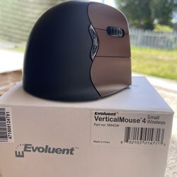Evoluent VerticalMouse 4 Small Wireless Mouse VM4SW (Mouse Only - No Dongle)