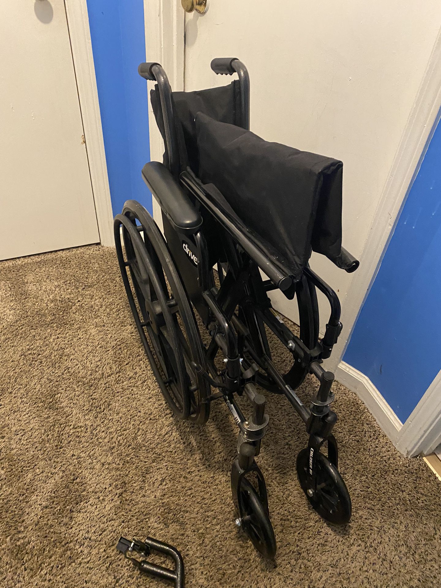 Wheelchair- Drive Cruiser 3 Wheelchair W/18” Seat Width + Flip Back Armrests 