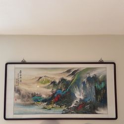 Tradtional hand-painted landscape art painting