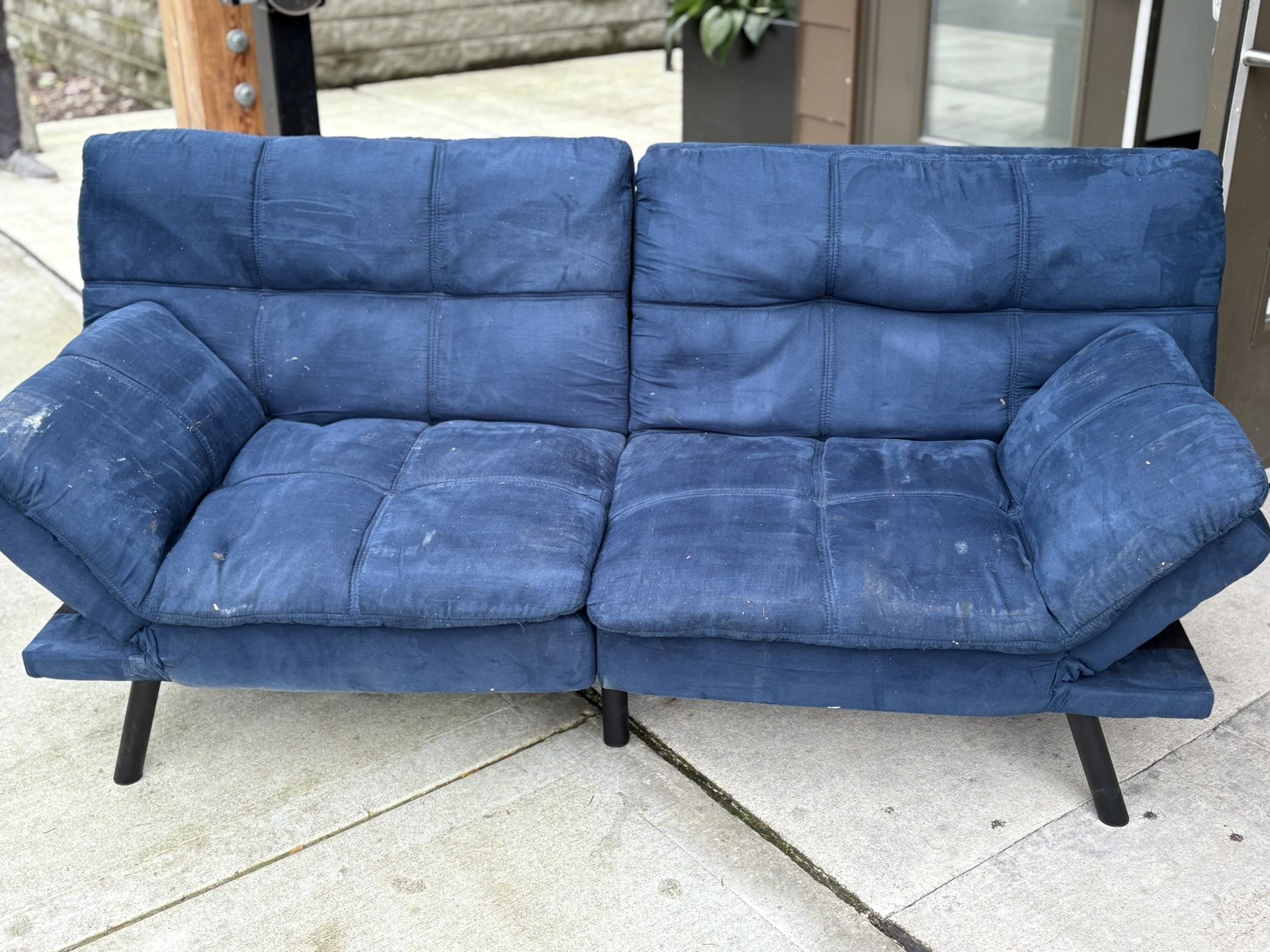 Comfortable Futon Sofa Bed, Memory Foam Loveseat, Convertible Adjustable Sofa Bed CouchSuitable for Office, Home, and Bedroom