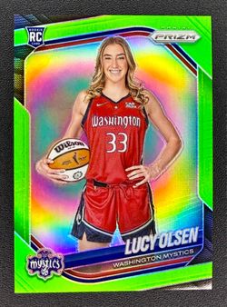 2025 Panini Prizm WNBA Lucy Olsen Lime Green /225 Rookie Variation #145 RC Holo