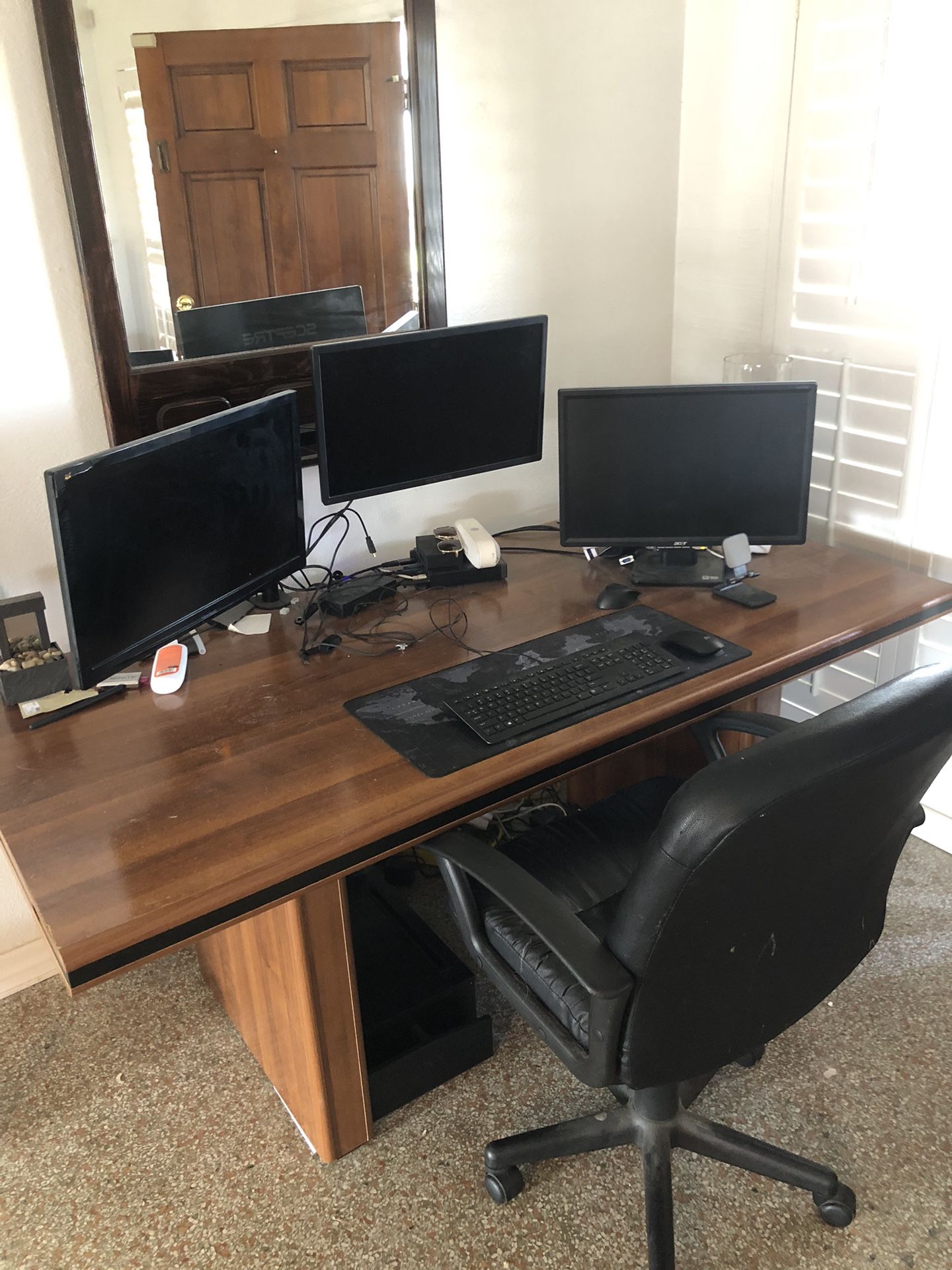 Large Brown Desk