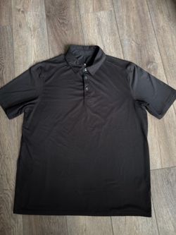 Men’s Gerry Black Short Sleeve Polo Shirt Size Large EUCp