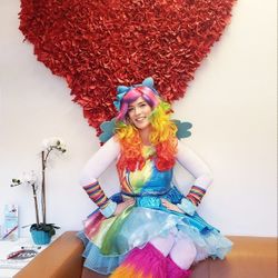 My little pony Rainbow Dash costume with wig