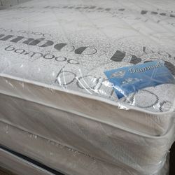 $199 Queen Pillow Top Mattress Only Brand New Free Delivery Same-day 