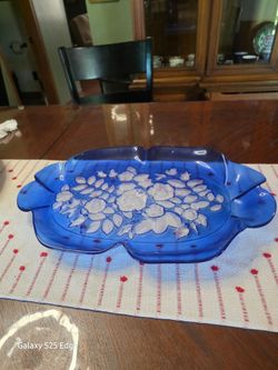 Cyprus cobalt canape tray