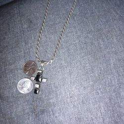 Silver And Black On It Necklace One Of A Kind Special Made For One Person