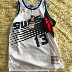 Steve Nash Large Mitchell And Ness White Blue 