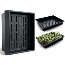 Rootrimmer Seed Starter Tray, 10 Packs Plant Tray, Durable Plastic Growing Trays, Stackable fir Indoor, Outdoor, Greenhouses, 16.5" L x 13.2" W x 2.8"