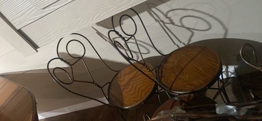12 vintage metal chairs