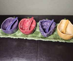 Napa Valley By Noble Excellence Serving Set
With Matching Spoons