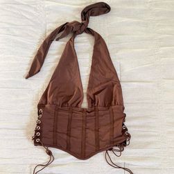 Brown Corset top size Medium