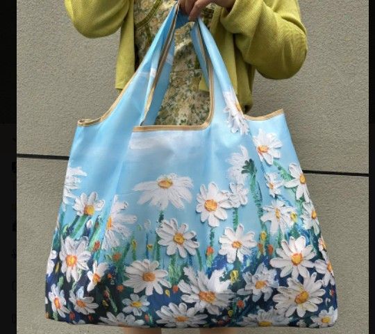 Daisy Tote Bag Floral Tote Bag