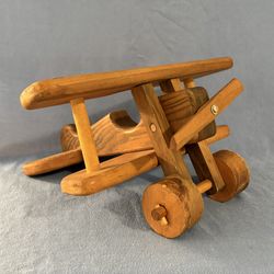 Vintage Wooden Toy Airplane