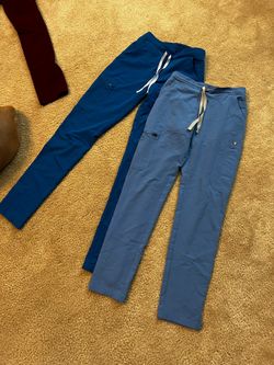 Blue Yola Figs Scrub Pants