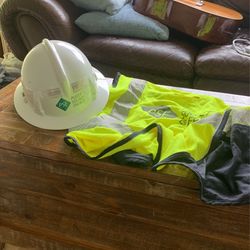 Construction Helmet And Vest