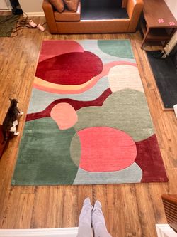 7’x10’ Area Rug - handwoven, multicolor, abstract