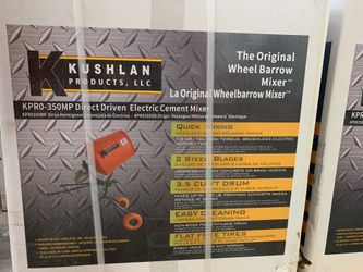 Brand new Kushlan 3.5 cu. Ft electric wheelbarrow mixer